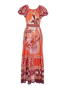 Miss June Peony Printed Maxi Dress