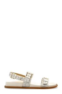 Nia Logo Buckle Flat Sandals
