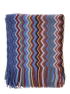Missoni Chevron Knit Fringe Scarf