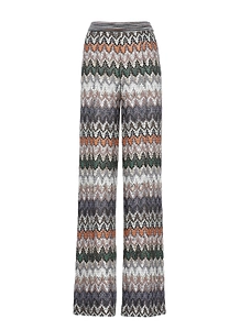 Missoni Chevron Wide-Leg Knitted Trousers