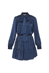Michael Michael Kors Polka-Dot Belted Mini Dress