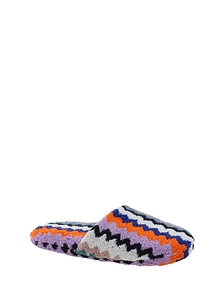 Missoni Home Zigzag-Motif Round-Toe Slippers