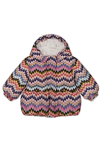 Missoni Kids Chevron-Pattern Zipped Hooded Jacket