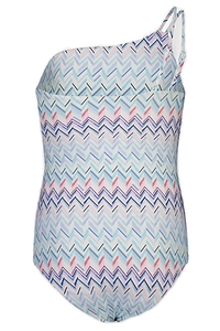 Missoni Kids Chevron One-Shoulder Swimsuit
