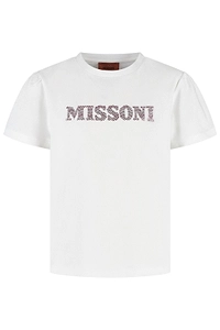 Missoni Kids Logo Embellished Crewneck T-Shirt