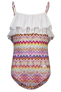 Missoni Kids Thin Strap Zigzag Swimsuit