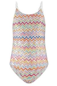 Missoni Kids Thin Strap Zig-Zag Swimsuit
