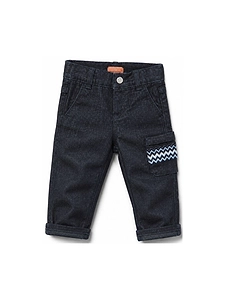 Missoni Kids Zigzag Embroidered Straight Leg Jeans