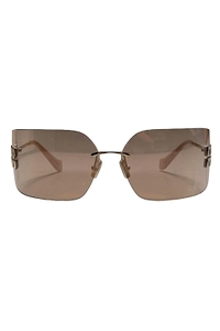Miu Miu Eyewear Wrap-Around Frame Full Rim Sunglasses