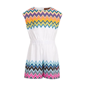 Missoni Kids Zigzag Printed Jersey Playsuit