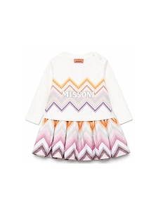 Missoni Kids Zigzag Printed Ruffled Hem Dress