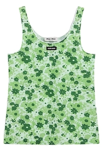 Miu Miu Floral-Printed Sleeveless Top