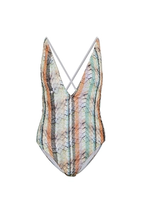 Missoni Lurex Striped One-Piece Swimsuit