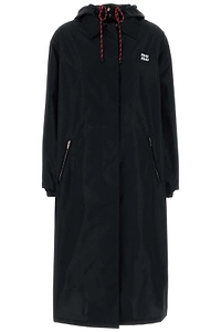 Miu Miu Hooded Long Trench Coat