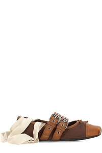 Miu Miu Lace-Up Ballerina Shoes