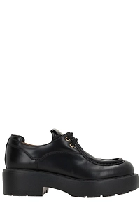 Miu Miu Lace-Up Flat Shoes