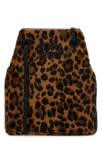 Miu Miu Leopard Printed Bucket Bag