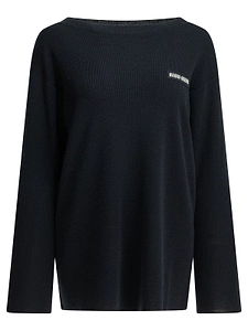 Miu Miu Logo Boat-Neck Knitted Jumper