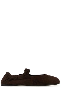 Miu Miu Logo-Detailed Ballet Flats