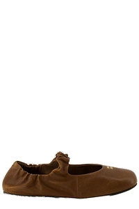 Miu Miu Logo-Detailed Ballet Flats