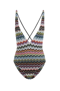 Missoni Pixel-Effect Zigzag Pattern One-Piece Swimsuit