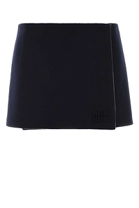 Miu Miu Logo-Detailed Mini Skirt