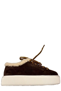 Miu Miu Logo-Detailed Lace-Up Sneakers