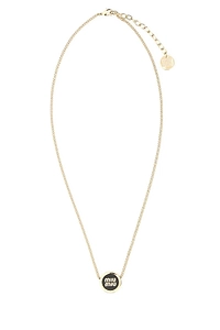 Miu Miu Logo-Detailed Round Necklace