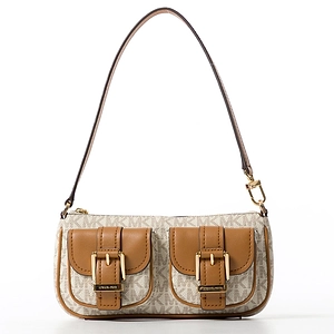 Zoe Small Signature Logo Pochette Bag