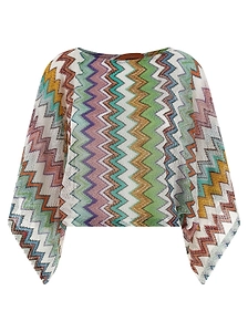 Missoni Short Sleeve Zigzag Pattern Blouse