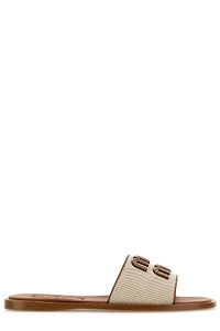 Miu Miu Logo-Detailed Slip-On Sandals