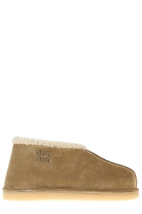 Miu Miu Logo-Detailed Slip-On Boots