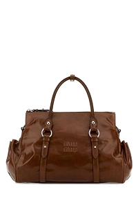 Miu Miu Logo-Detailed Zipped Tote Bag