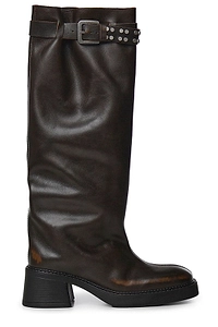 Miista Buckled Knee-High Boots