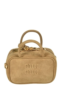 Miu Miu Logo-Embossed Mini Top Handle Tote Bag