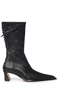 Miista Lace-Up Pointed-Heel Boots