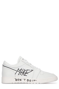 Mike's Logo Printed Lace-Up Sneakers