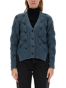 Mila SchÖN Wave Pattern Knit Cardigan