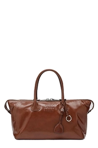 Miu Miu Logo-Embossed Zipped Tote Bag