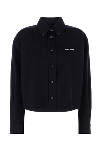 Miu Miu Logo-Embroidered Button-Up Shirt
