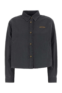 Miu Miu Logo-Embroidered Button-Up Shirt