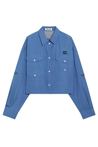 Miu Miu Logo-Embroidered Button-Up Shirt