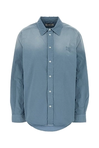 Miu Miu Logo Embroidered Button-Up Shirt