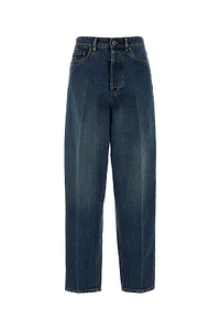 Miu Miu Logo-Embroidered Denim Jeans