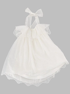 Mimisol Bow Embellished Lace Dress