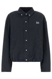 Miu Miu Logo-Embroidered Shirt Jacket