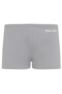 Miu Miu Logo-Embroidered Shorts