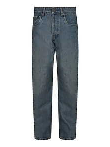 Miu Miu Logo-Embroidered Straight-Leg Jeans