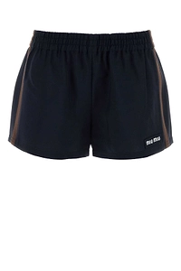 Miu Miu Logo-Embroidered Shorts