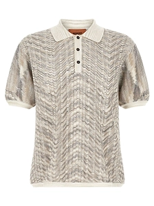 Missoni Zigzag Knit Polo Shirt